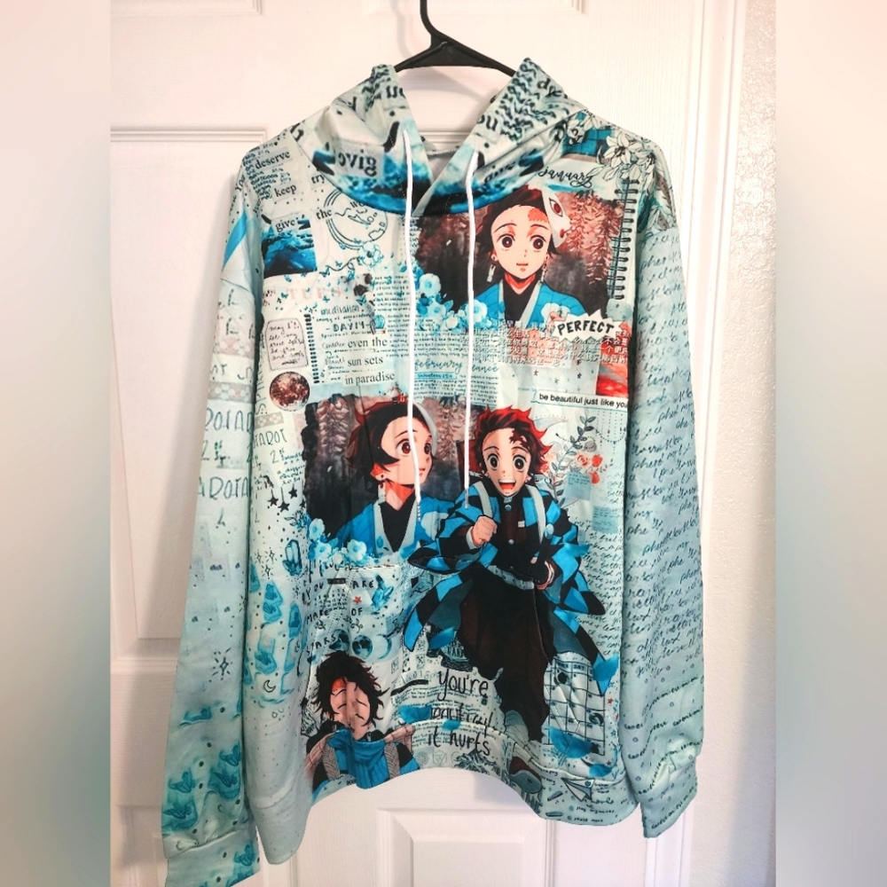 Unisex Demon Slayor Hoodie -3D Anime Printed Hooded Sweatshirt Cosplay